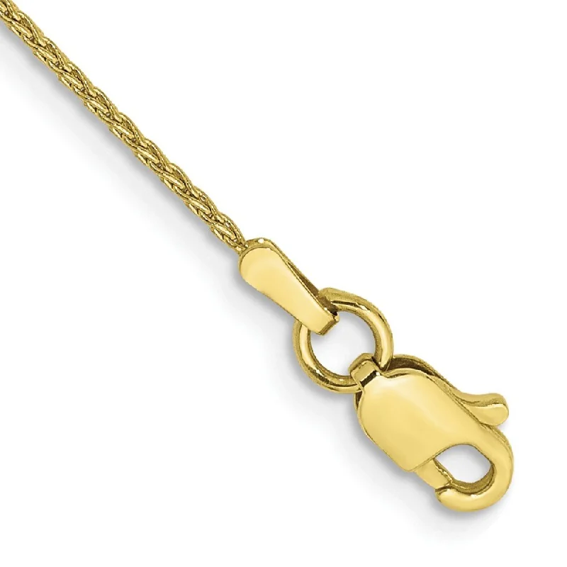 modern sleek crest ridge bracelet-10k Yellow Gold 0.95mm Parisian Wheat Chain Bracelet, 7"