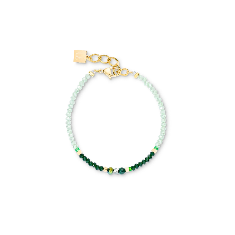 modern tiered turquoise bracelet-Bracelet Amulet Glamorous Green gold