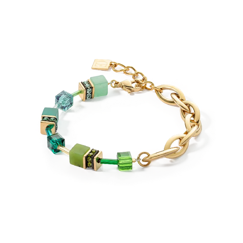 floral-inspired aventurine bracelet-Bracelet Festive Layer green