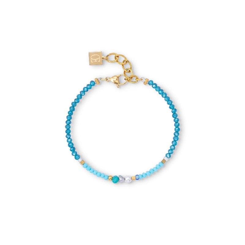 minimalist apex ridge bracelet-Bracelet Ocean Vibes turquoise gold