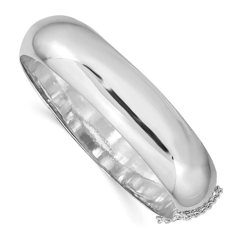 inscribed lineage cuff bracelet-Curata 925 Sterling Silver 7.5" 15mm Wide Polished Hinged Bangle Bracelet