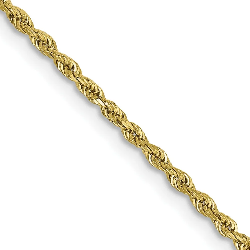 bohemian glyph necklace-10KT Yellow Gold 16-inch 1.5MM Diamond-cut Lobster Clasp Rope Chain