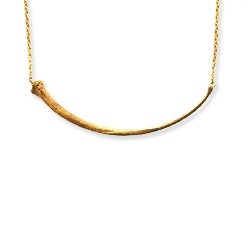 minimalist crest peak necklace-Bone Necklace