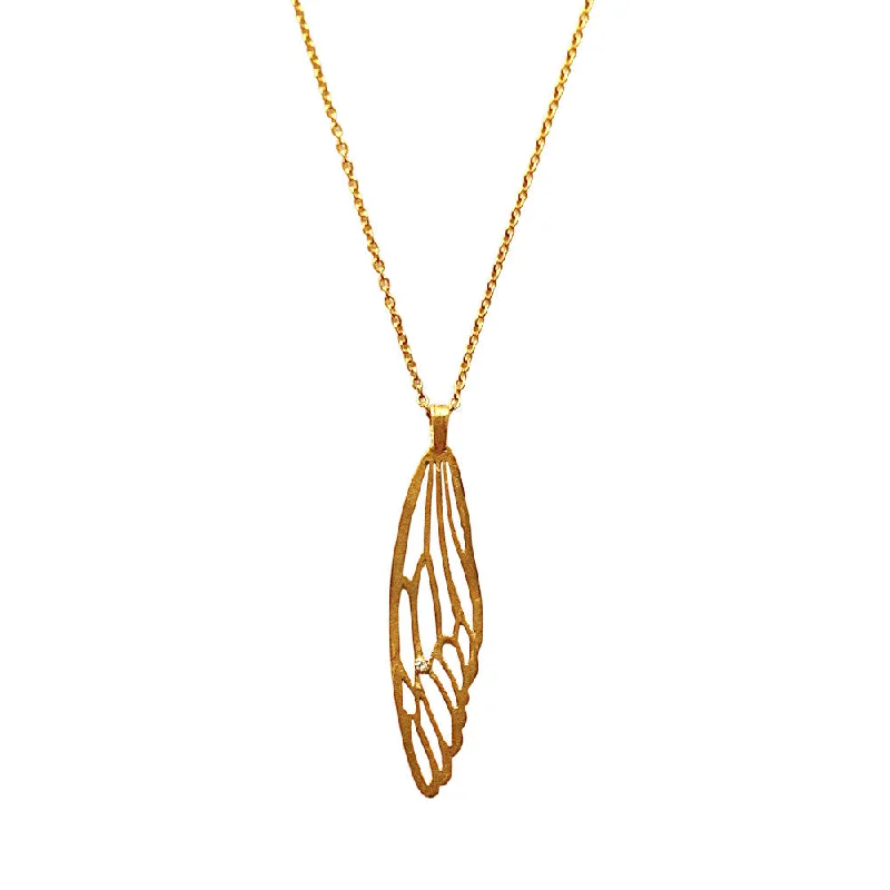 adjustable apex peak necklace-Insect Wing Necklace