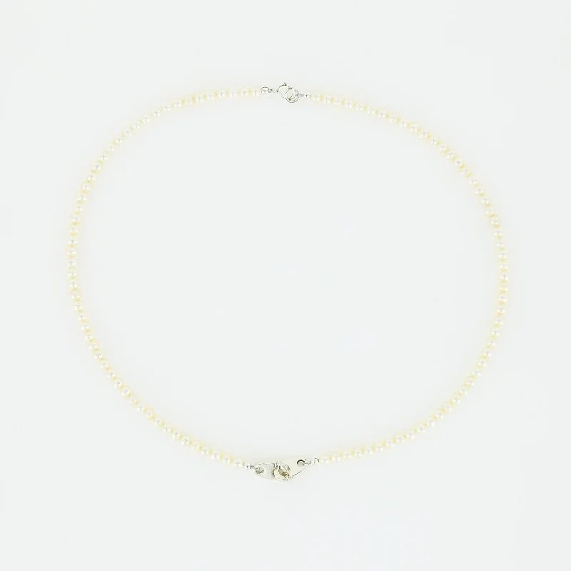 modern tiered moonstone necklace-Pearl Mini Brummel Necklace