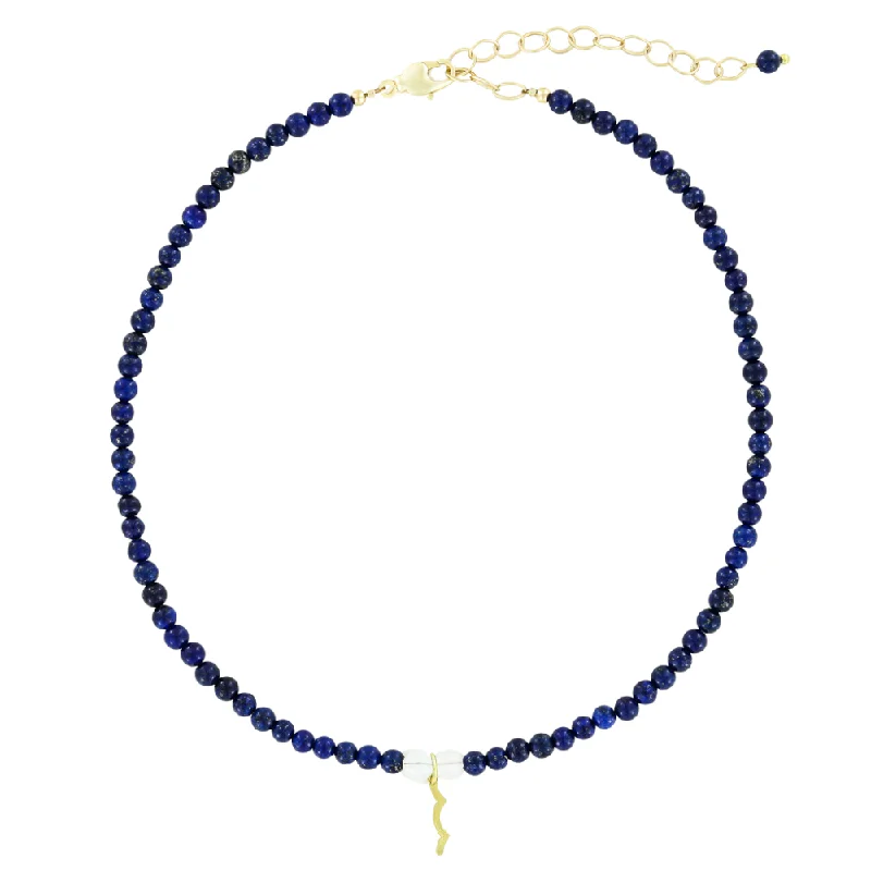 bold topaz peak ridge necklace-Rayminder UV Awareness Necklace in Lapis Lazuli