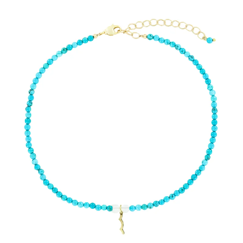 bold emerald peak ridge necklace-Rayminder UV Awareness Necklace in Turquoise