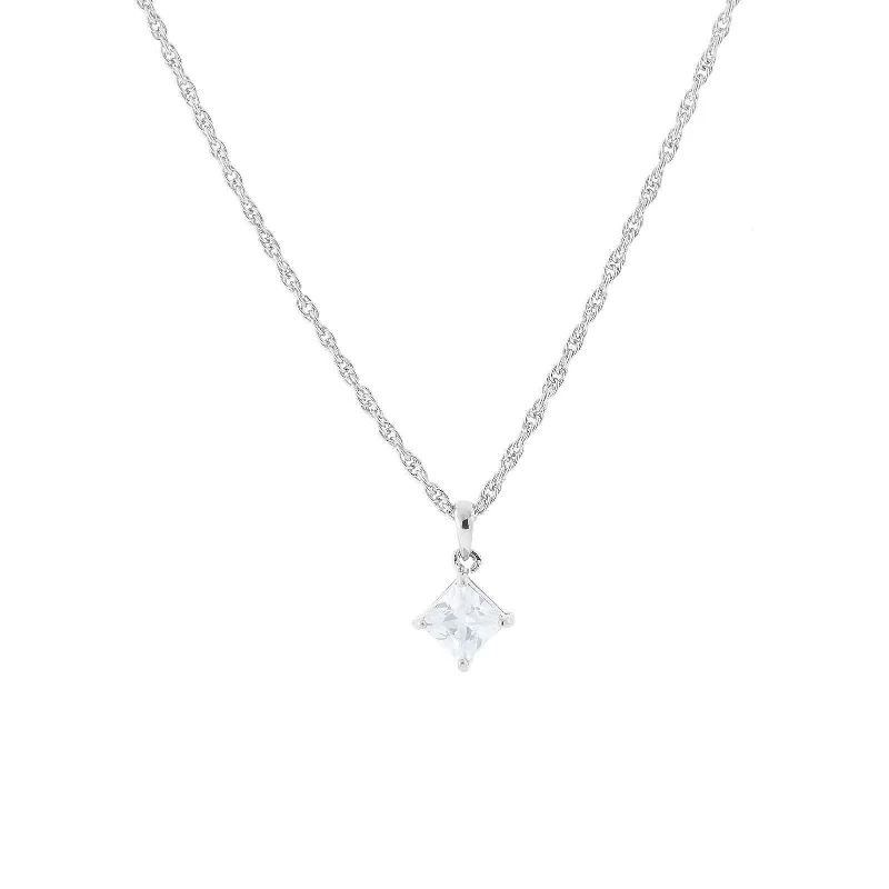 adjustable crest peak necklace-1928 Jewelry Cubic Zirconia Pendant Necklace 16" + 3" Extender