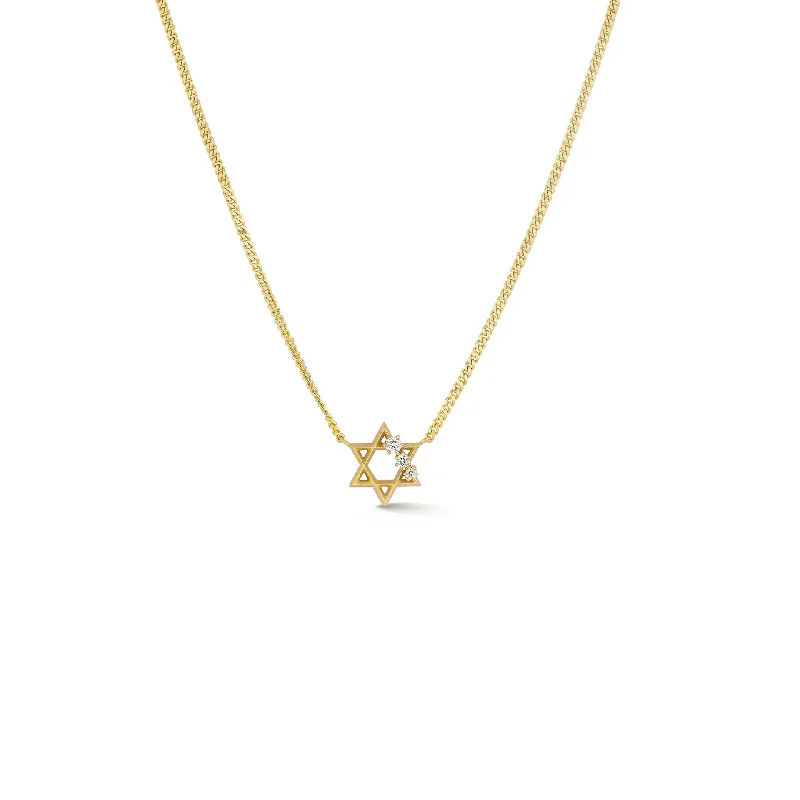 refined niobium drop necklace-Star Of David Pendant Necklace