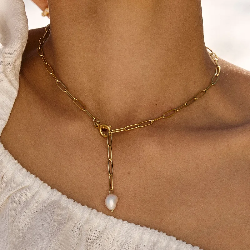 minimalist curve peak necklace-Tahiti Necklace