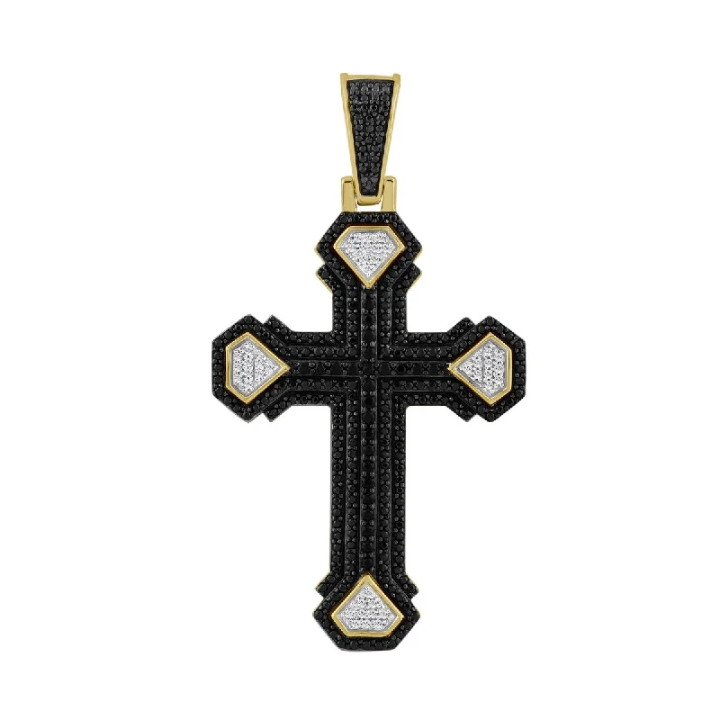 raw aventurine accent necklace-Titán by Adrian Gonzalez 10KT Gold 1 CTW Diamond Cross Pendant. Chain Not Included