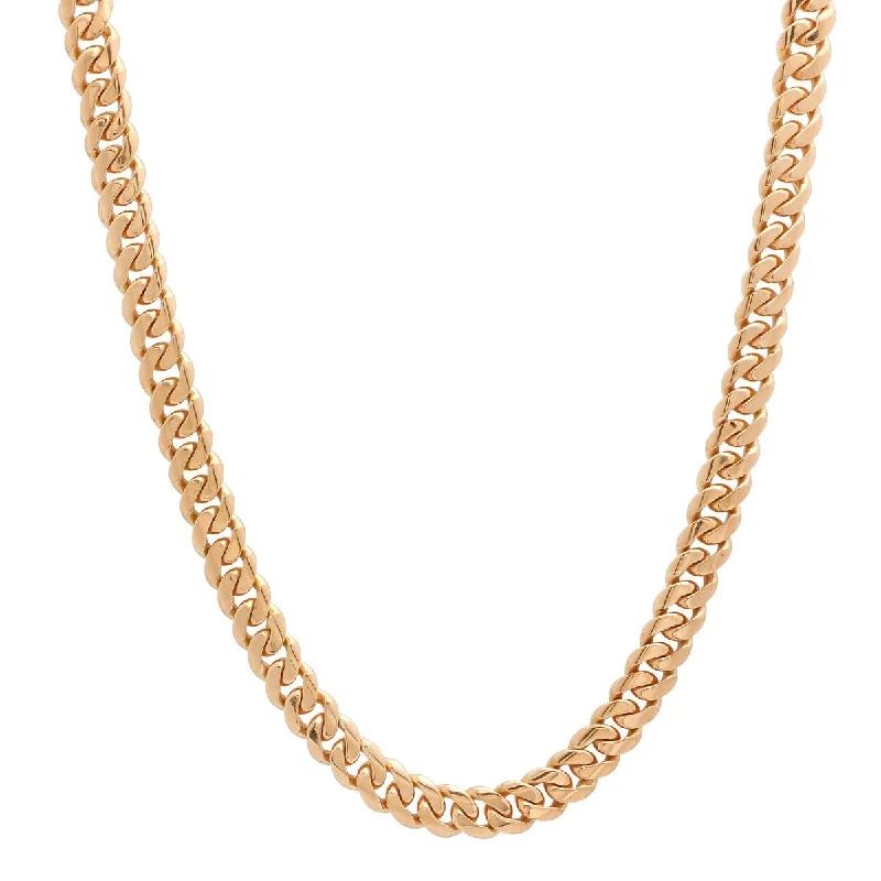 artisan-crafted niobium necklace-Titán by Adrian Gonzalez 22-inch Cuban Link Chain in 14KT Gold