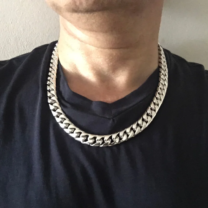 inscribed legacy chain necklace-10mm Miami Cuban Link Chain Necklace