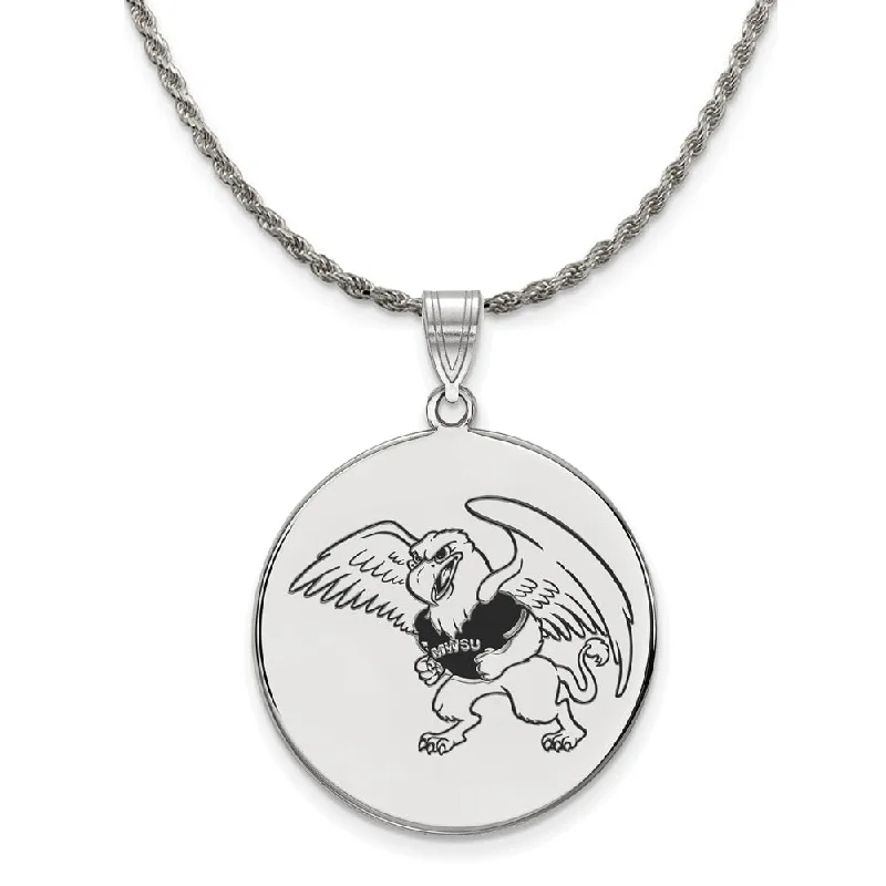 Sterling Silver Missouri Western State XL Enamel Necklace