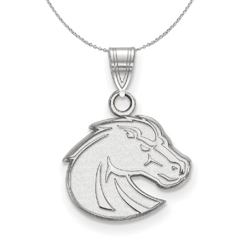 Sterling Silver Boise State Small Necklace