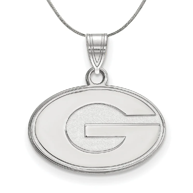 Sterling Silver U. of Georgia Small 'G' Necklace