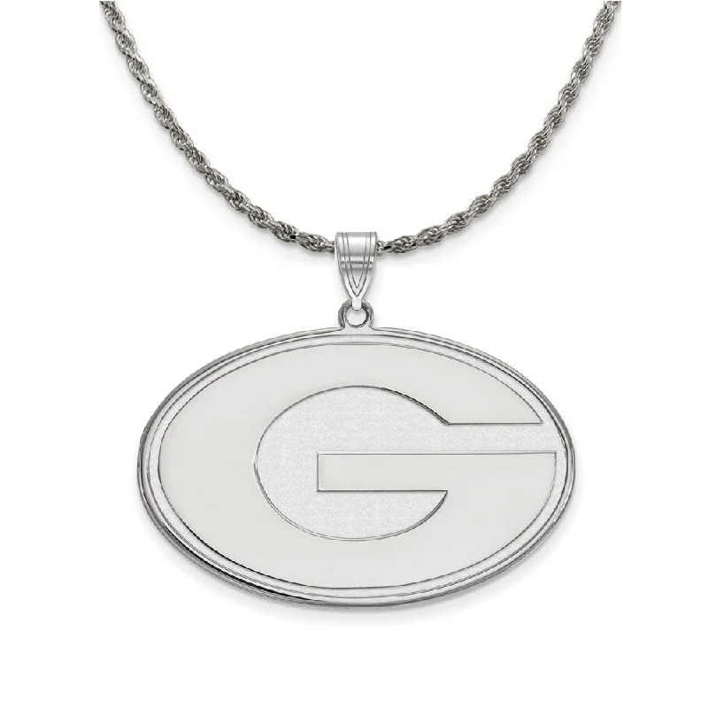 Sterling Silver U. of Georgia XL Pendant Necklace