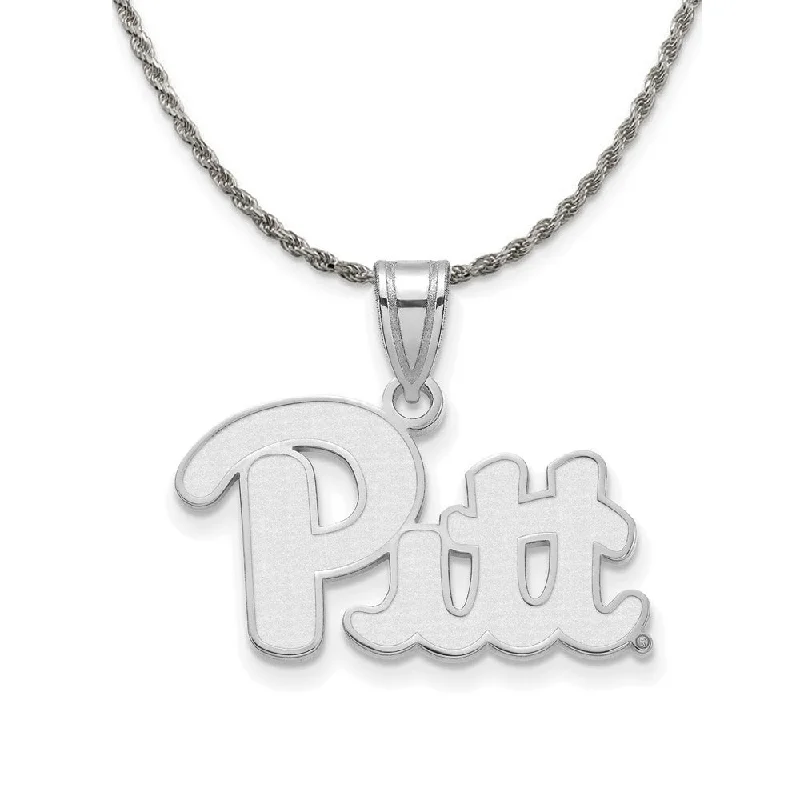 Sterling Silver U. of Pittsburgh XL Pendant Necklace