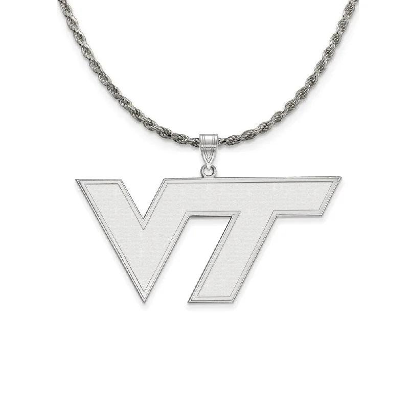 Sterling Silver Virginia Tech XL Pendant Necklace