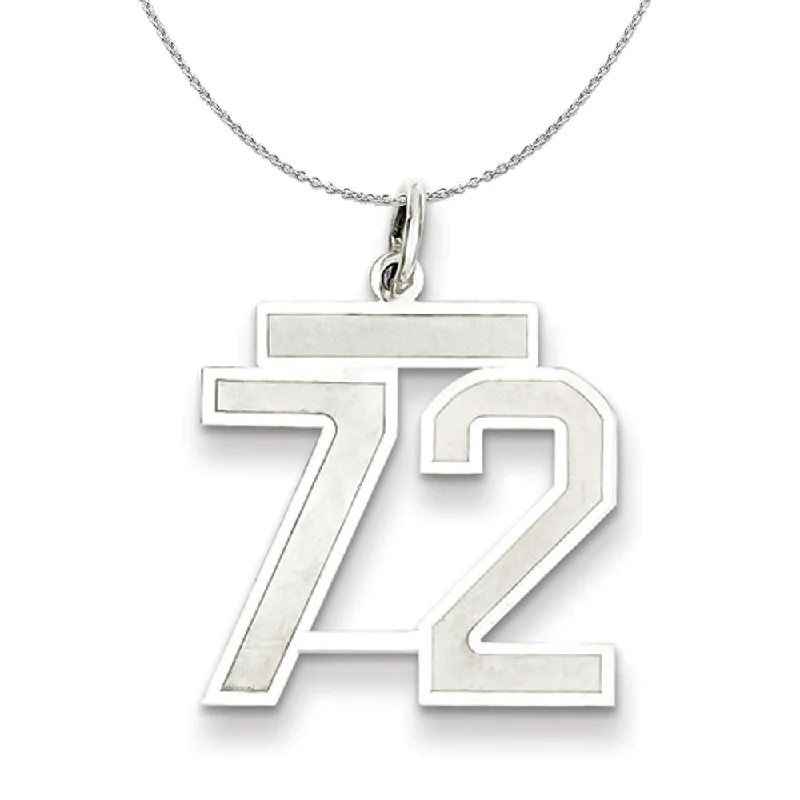 bohemian summit peak necklace-Sterling Silver, Jersey Collection, Medium Number 72 Necklace