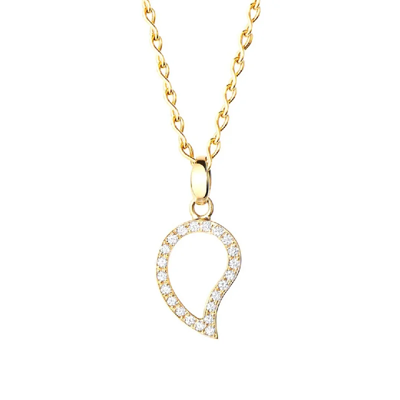 polished gold arc necklace-0.26 ctw Diamond Pendant | 10260819