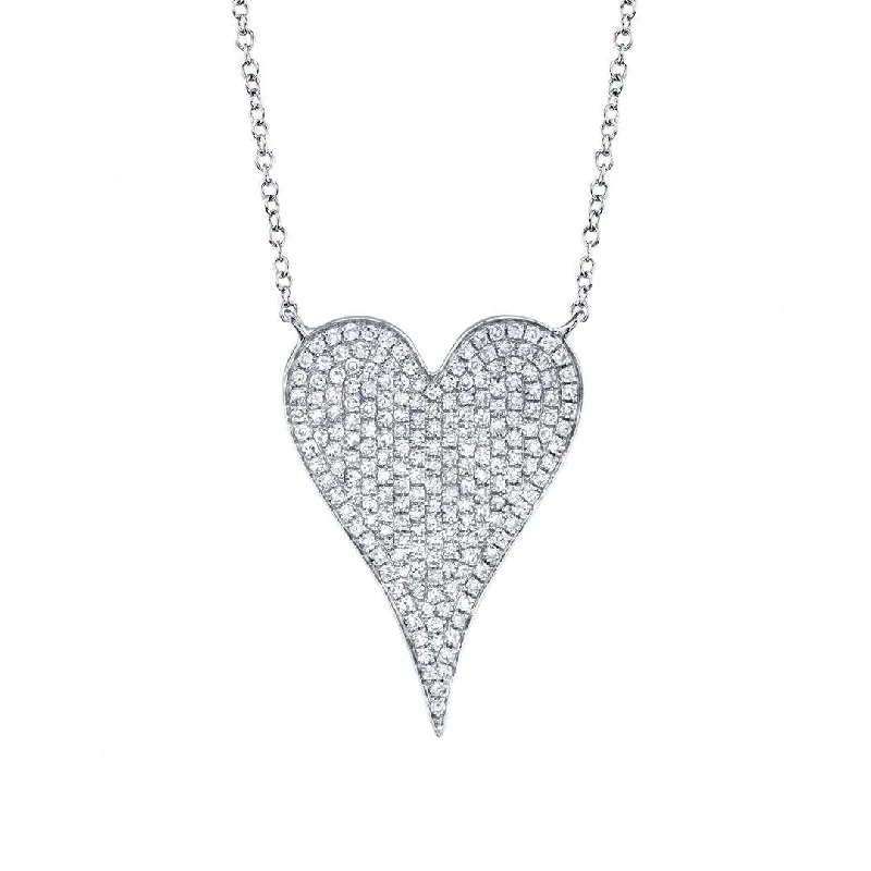 gothic-inspired hawk talon necklace-0.43 ctw Diamond Heart Necklace