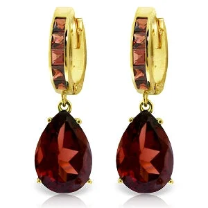 nature-themed summit ridge earrings-13.2 Carat 14K Solid Yellow Gold Dramatique Garnet Earrings