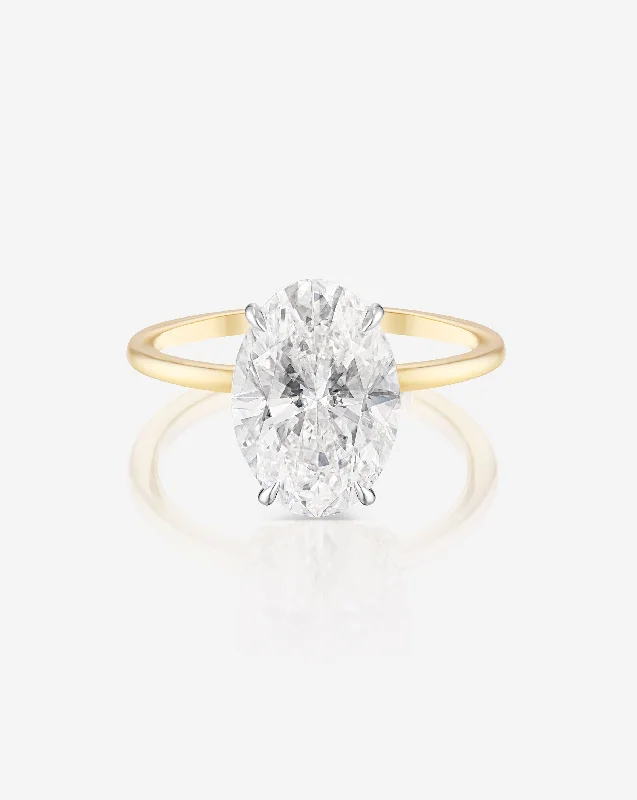 minimalist summit peak ring-3.53 Oval in the Whisper Thin® with Hidden Halo