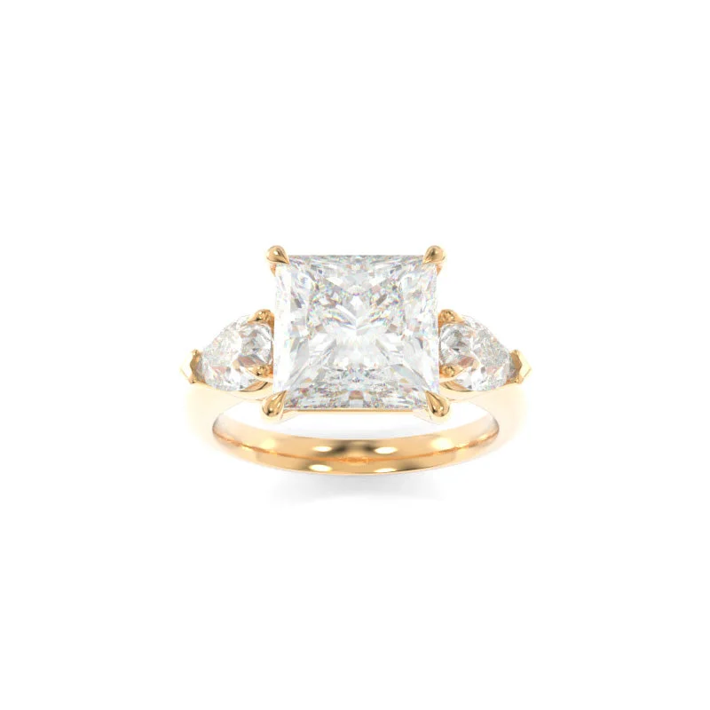 modern sleek summit crest ring-Charlotte Solitaire Princess