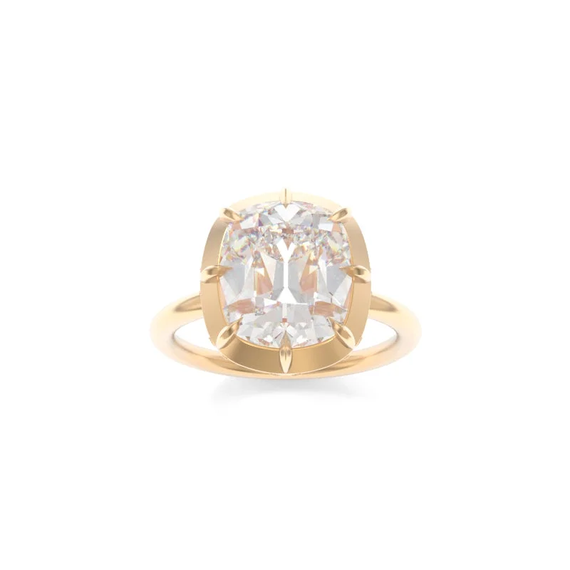 polished rose arc ring-Colette Ring Old Mine Cushion