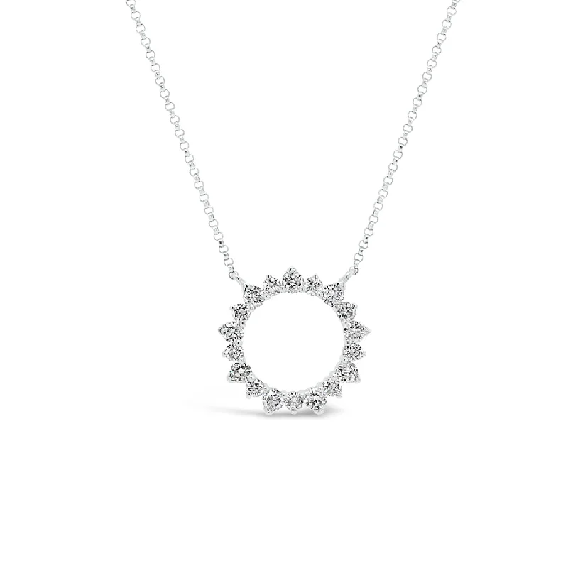 bold topaz peak ridge necklace-Diamond Circle of Life Pendant Necklace