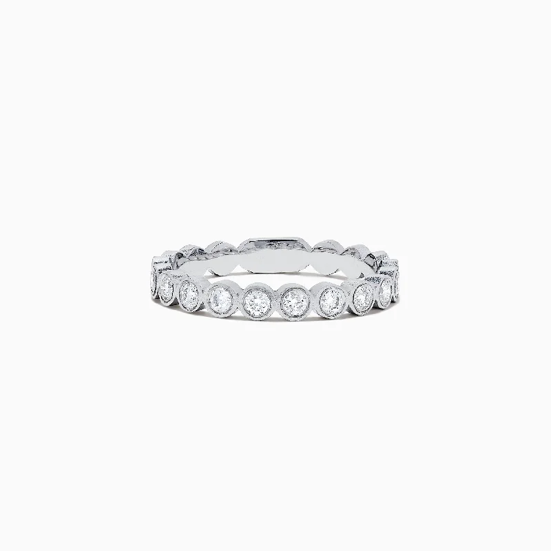 nature-themed apex ridge ring-14K White Gold Diamond Band, 0.29 TCW