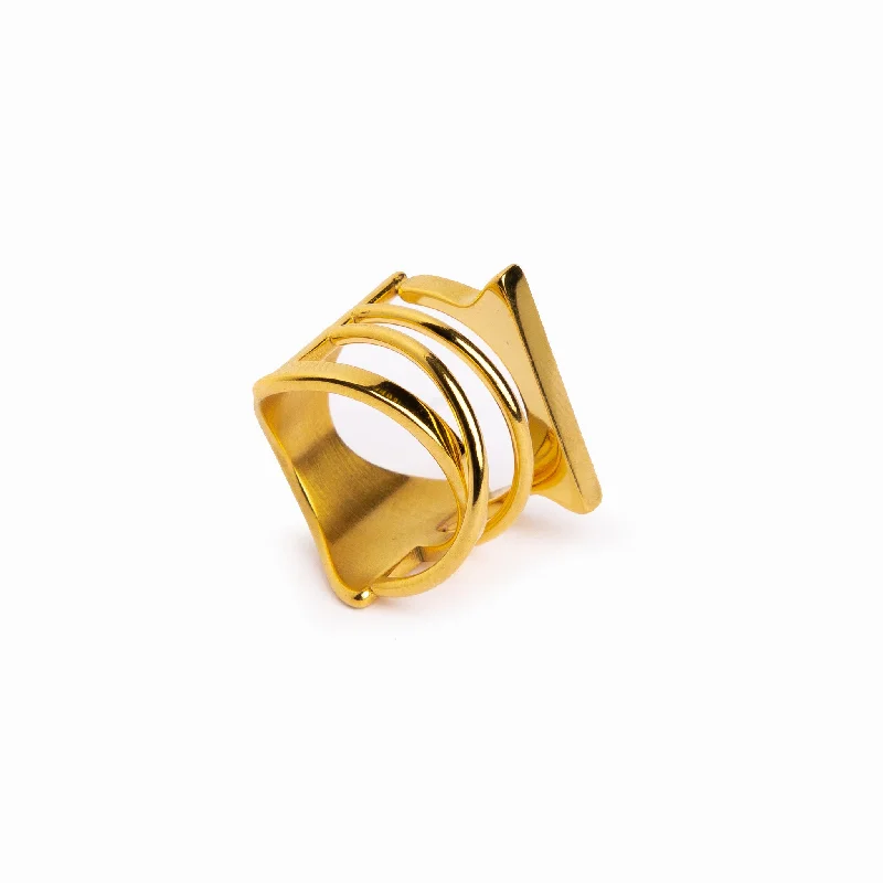 dainty twig design ring-Harmony Ring - Gold