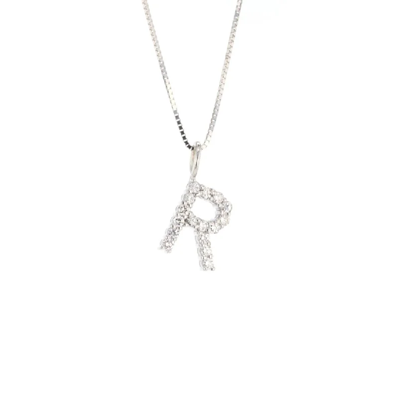 modern elevated chain necklace-0.53 ctw Diamond Initial Pendant | 10272630