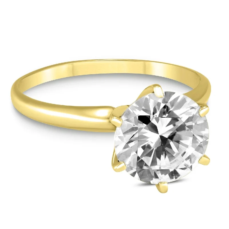 minimalist apex ridge ring-Marquee 1 1/2 Carat Diamond Solitaire Ring in 14K Yellow Gold (H-I Color, I1-I2 Clarity)