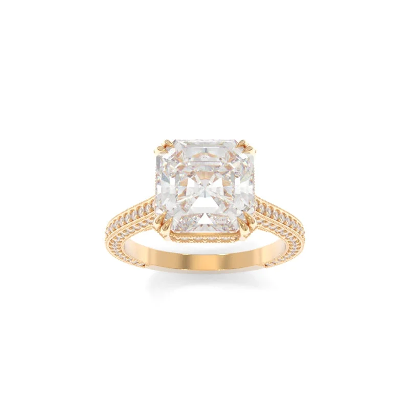 dazzling trillion-cut diamond ring-Quinn Ring Asscher