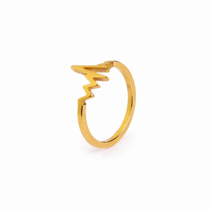 boho-inspired aventurine ring-Rhythm Of Love Ring - Gold