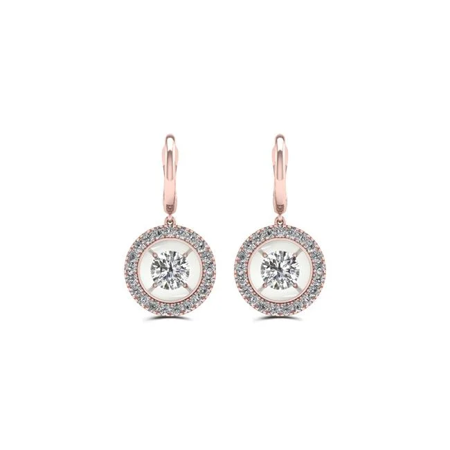 adjustable cedar ridge earrings-1/3 CTW Diamond Drop & Dangle Earrings in 10KT Rose Gold