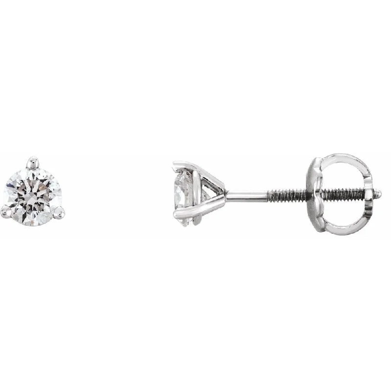 refined niobium drop earrings-14k White Gold 1/3 CTW Diamond Stud Earring for Women