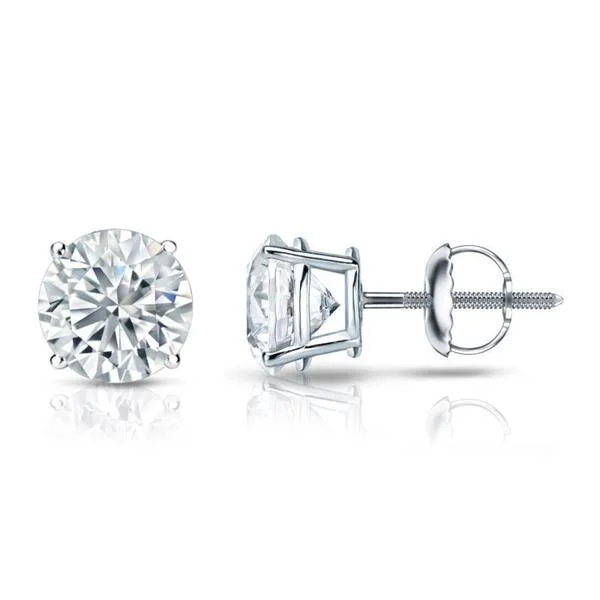 minimalist apex peak earrings-Auriya 14k Gold GIA Certified 1.50 carat TDW Round Diamond Stud Earrings