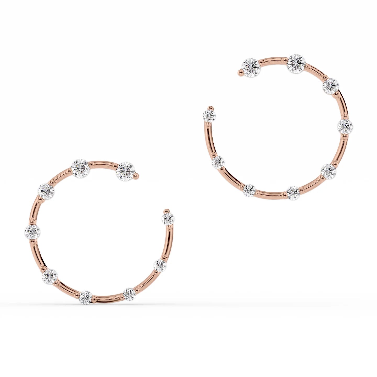 minimalist crest peak earrings-Distance Hoops