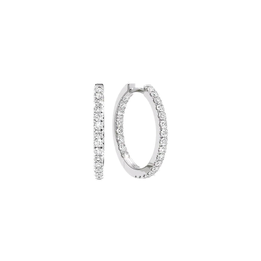 adjustable cedar ridge earrings-20mm Inside Out Pave Hoops