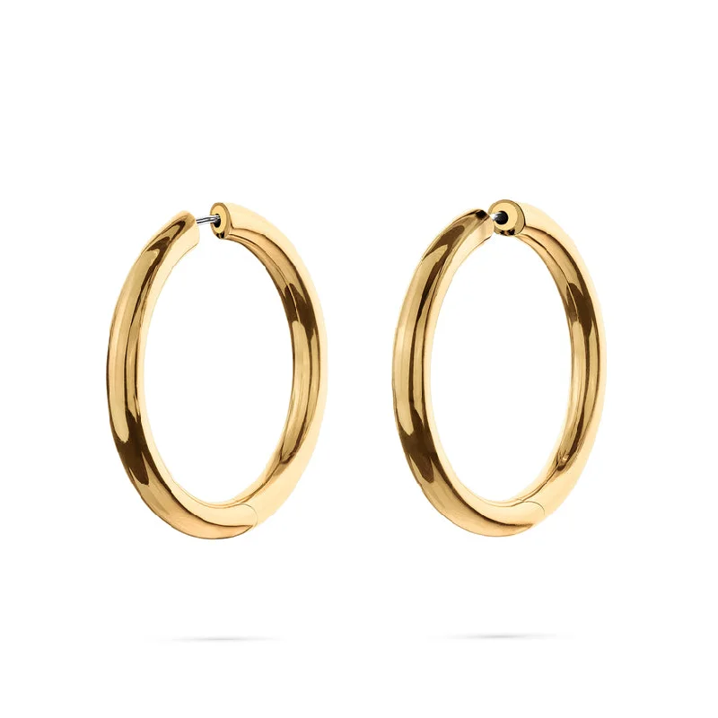 bold ruby peak ridge earrings-Paul Morelli Ultimate Gold Hoop Earrings