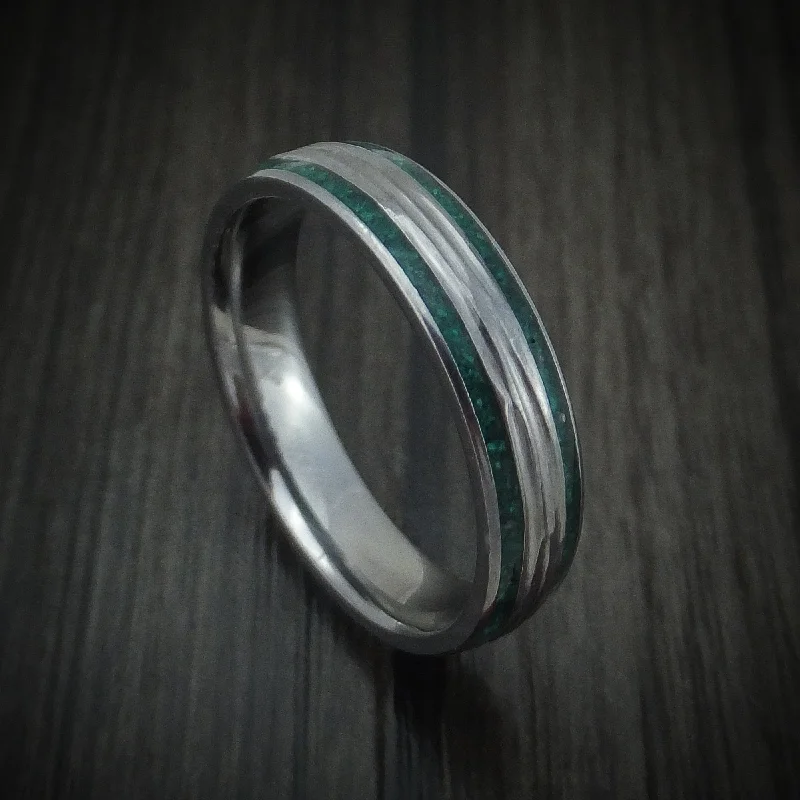 distressed rose eternity ring-Tantalum and Stone Men's Ring Custom Made Band