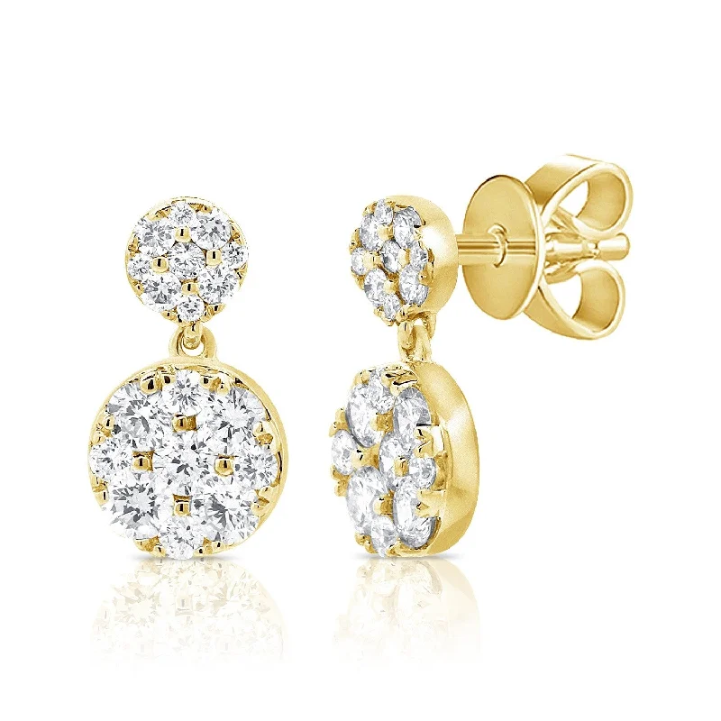 modern nebula diamond earrings-Joelle Diamond Dangle Earrings 14K Gold - Gift