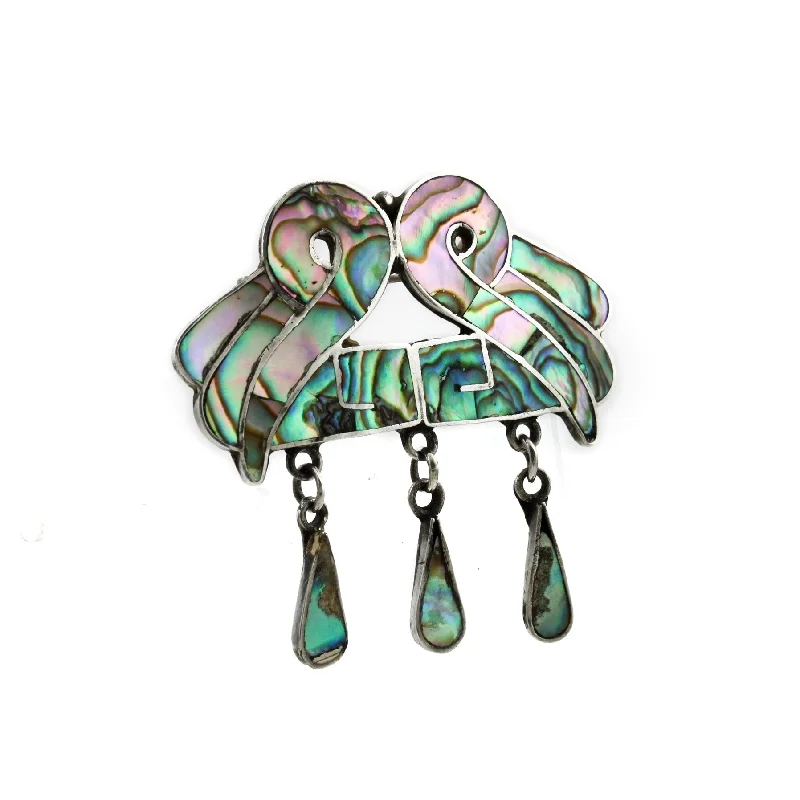 Abalone Brooch x Vintage Taxco