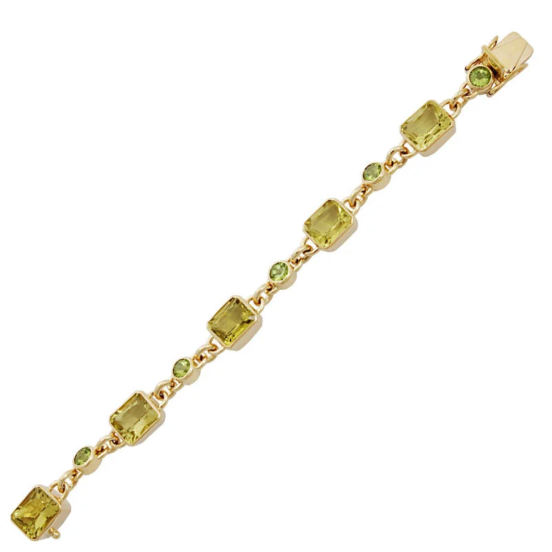 Bracelet-Lemon Quartz and Peridot