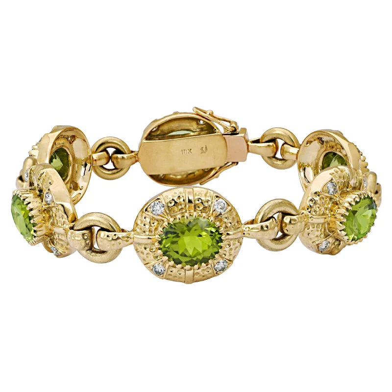 Bracelet-Peridot and Diamond