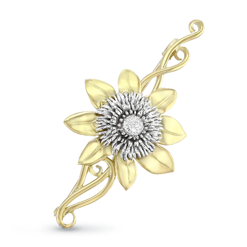 Clematis Empress Brooch