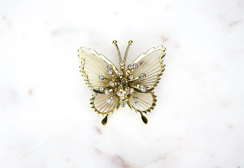 Filigree Butterfly Brooch